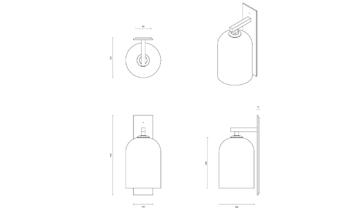 MONI - LED glass and aluminium outdoor wall lamp by Articolo Studio - view 3